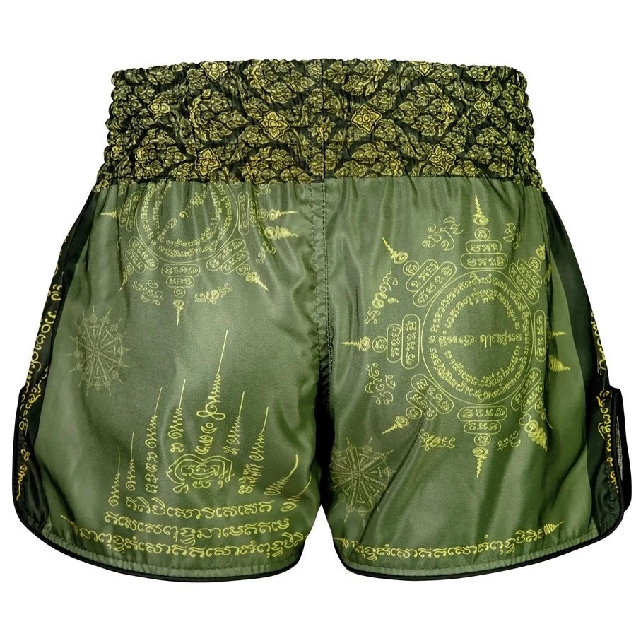 Tuff Muay Thai Shorts Hanuman Green