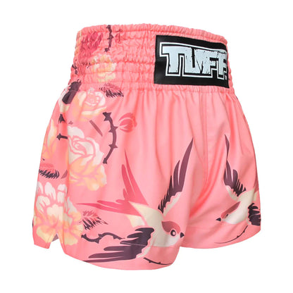Tuff Muay Thai Shorts Pink Birds