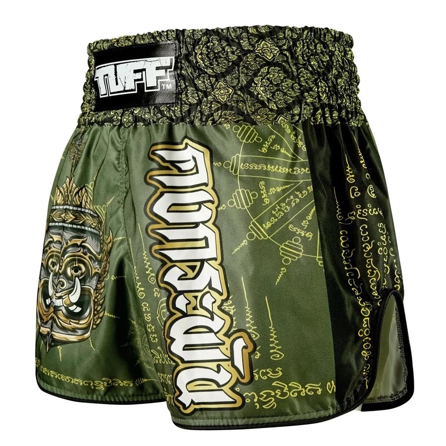 Tuff Muay Thai Shorts Hanuman Green