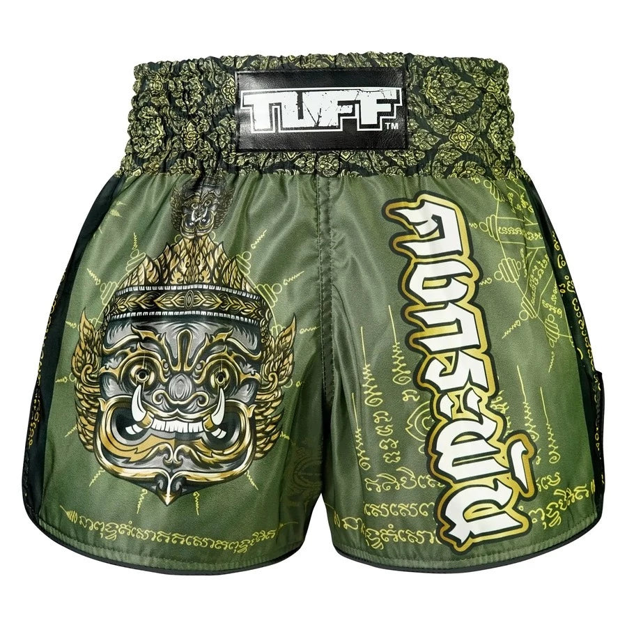 Tuff Muay Thai Shorts Hanuman Green