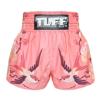 Tuff Muay Thai Shorts Pink Birds