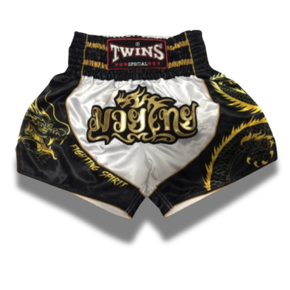 Twins Black/White Custom Comic Edition Short & Glove Combo
