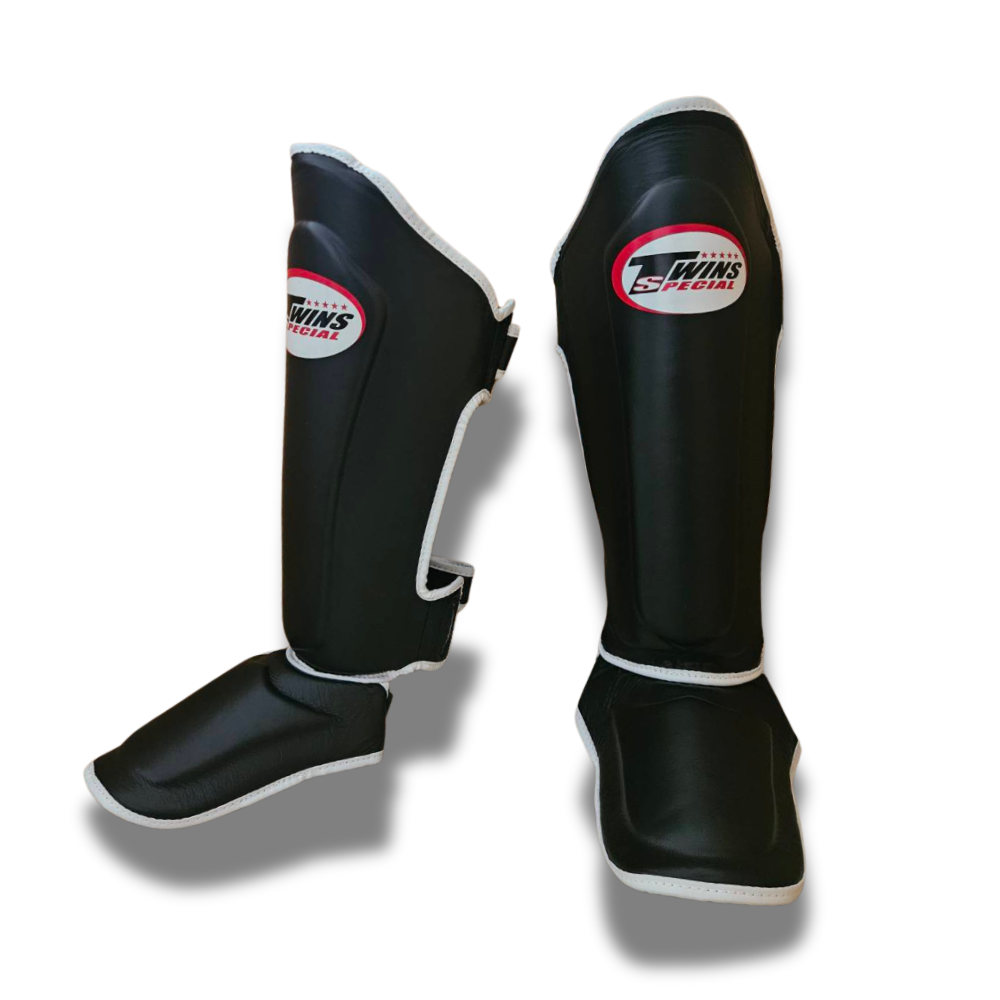 Twins Special Shin Guards SGL10 Black White Trim
